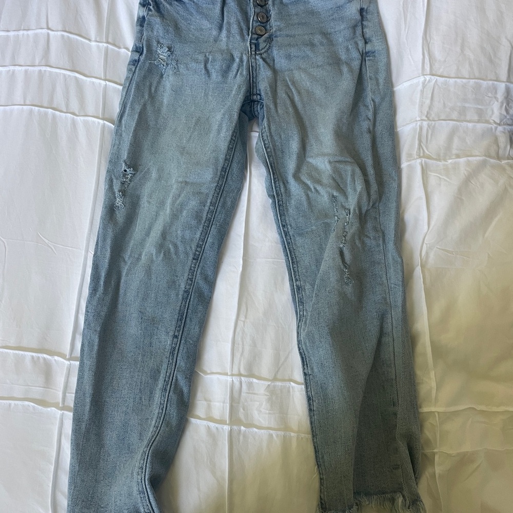 Light Blue Distressed Women's Jeans